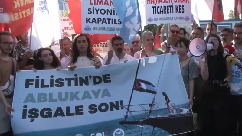 ABD Büyükelçiliği önünde Gazze eylemi: Barbarlığa iktidar da ortaktır