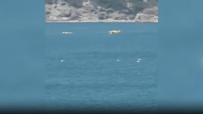 Adana'da yangın söndürme uçağı düştü, 2 pilot yaralandı
