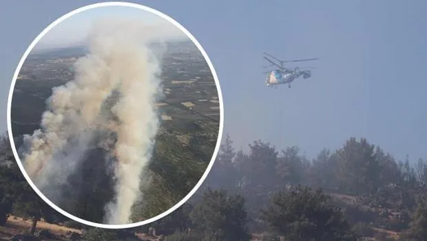 Manisa'daki orman yangını 2'nci gününde: Havadan ve karadan müdahale sürüyor